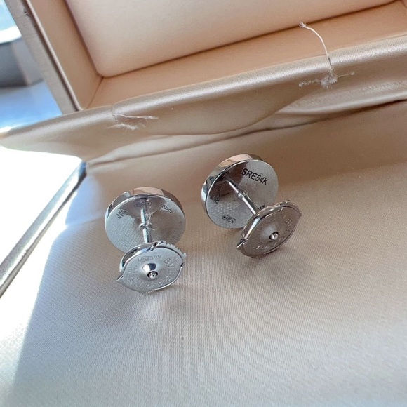 Bvlgari 18K White Gold Onyx Stud Earrings 2022 - Picture 3 of 4